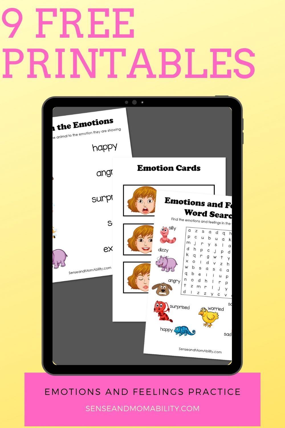 Printables Emotions And Feelings Sense And Momability 0441