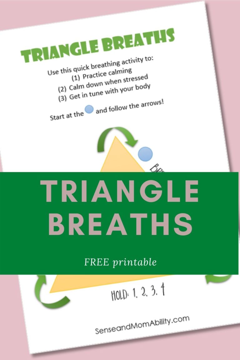 Triangle Breaths – Cool Down Printable – Sense and MomAbility