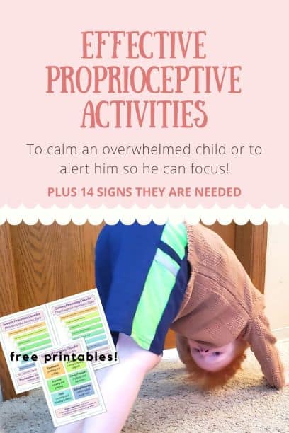 effective proprioceptive activities, proprioceptive, activities, signs, sensory processing