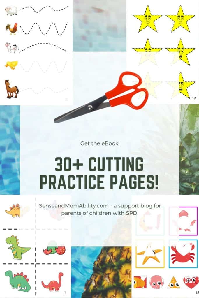 cutting practice, pinterest pin, scissor practice, ebook
